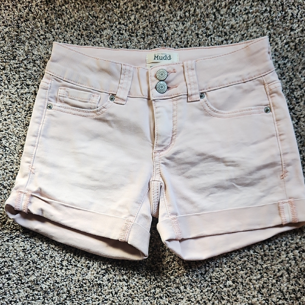 Mudd Women's Light Pink Jean Shorts Size 0